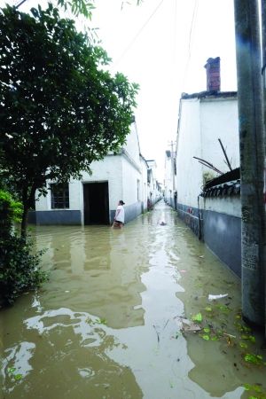 南京高淳桠溪大面积淹水居民家中积水过膝-雉水网