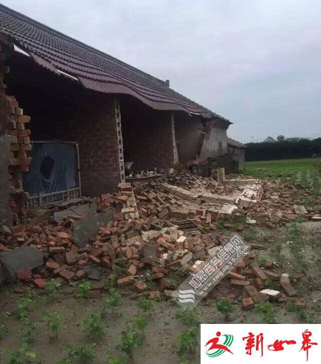 如皋丁堰遭遇暴风47户居民受灾 政府高度重视鼓励村民灾后重建-雉水网