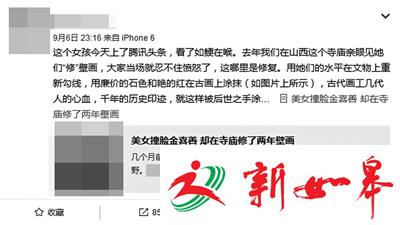 形似金喜善的女壁画师遭质疑:修文物还是毁文物-雉水网