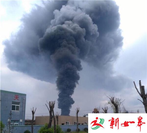 盐城滨海县沿海工业区一化工厂发生火灾 现场浓烟滚滚-雉水网