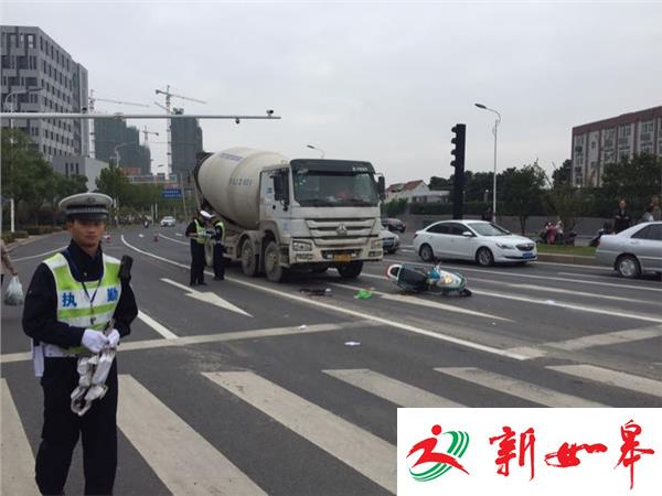 骑电动车被搅拌车撞倒 一死一伤-雉水网