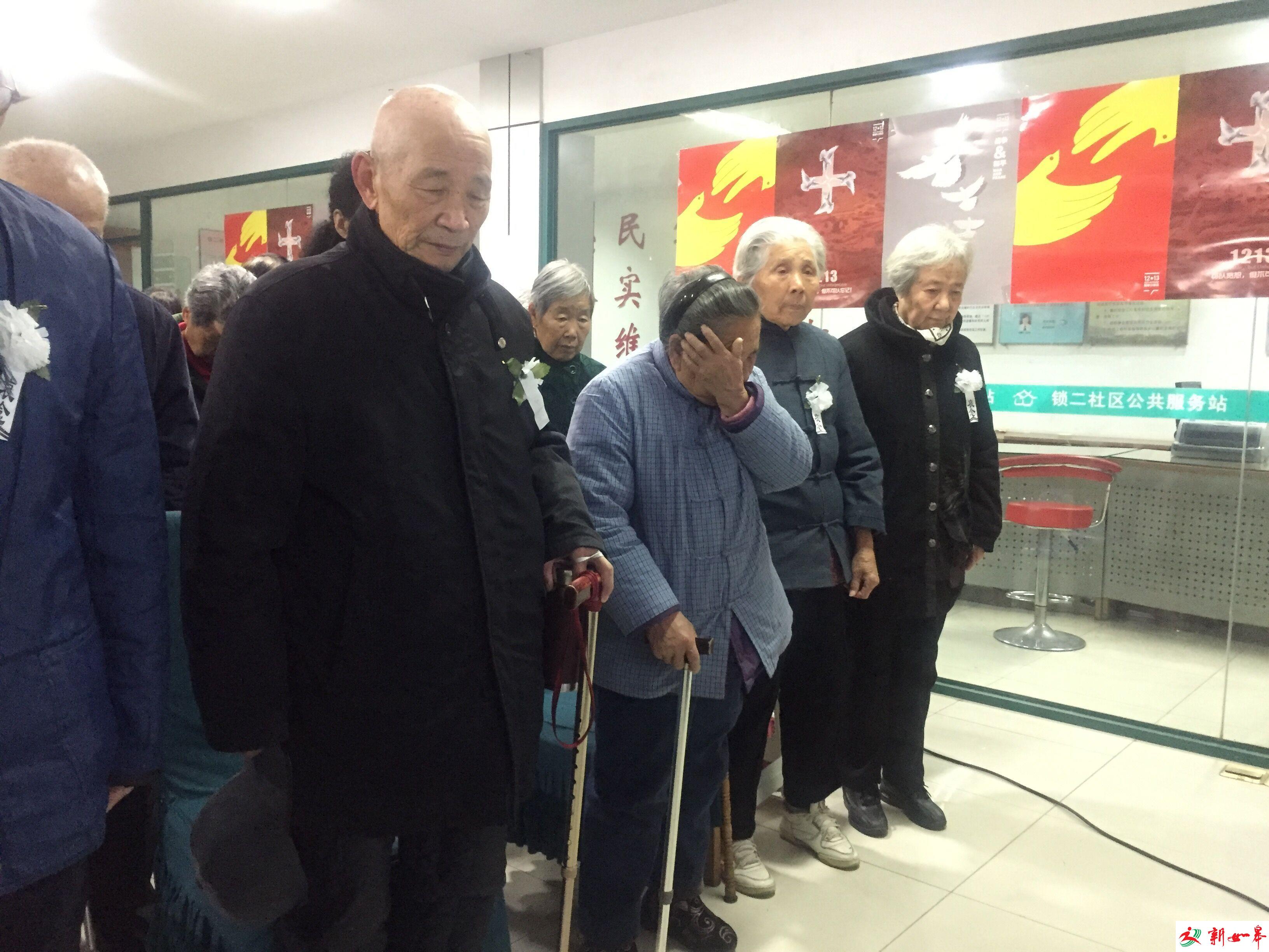 南京锁金二村居民观看公祭直播 幸存者落泪-雉水网