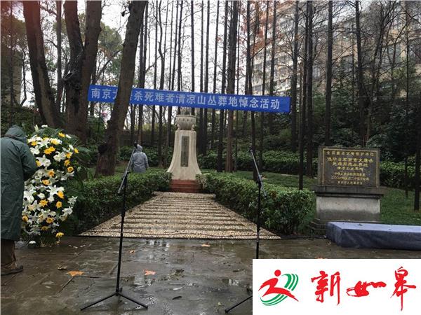清凉山丛葬地悼念活动开始 学生代表敬献花篮-雉水网