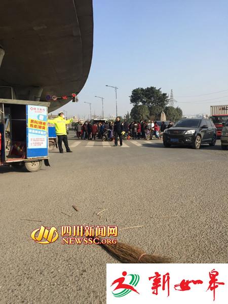 成都环卫工人被撞下高架桥身亡 肇事司机被带走-雉水网