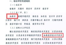 如皋经济技术开发区在全省首次简政放权创业创新环境评价中获佳绩-雉水网