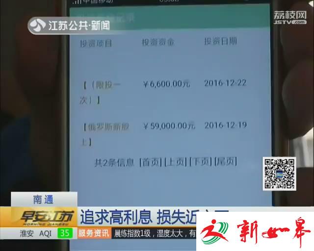 男子轻信网络融资高利息 结果损失近六万