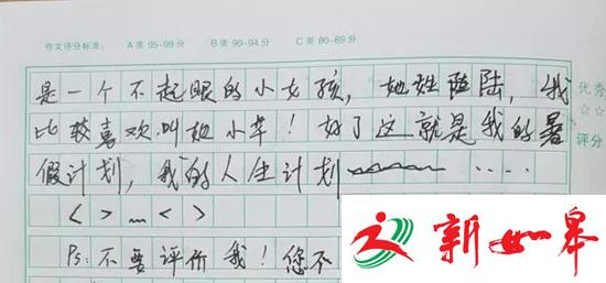 湖州六年级男生写早恋作文